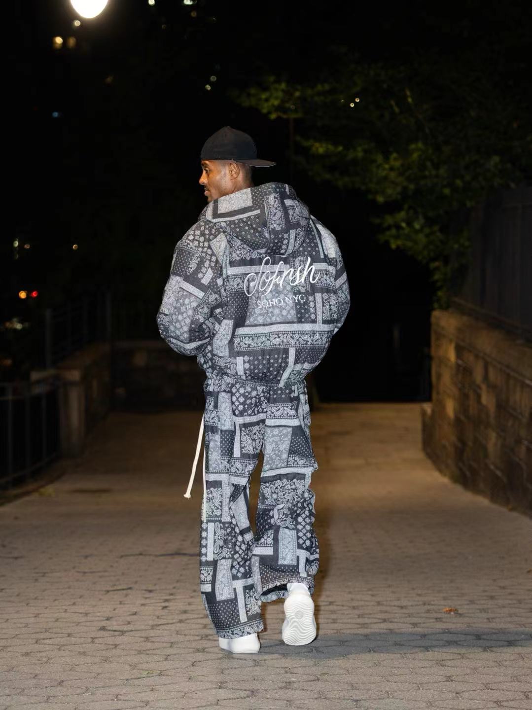 SOFRSH Bandana Print Padded Jacket - Vintage Black