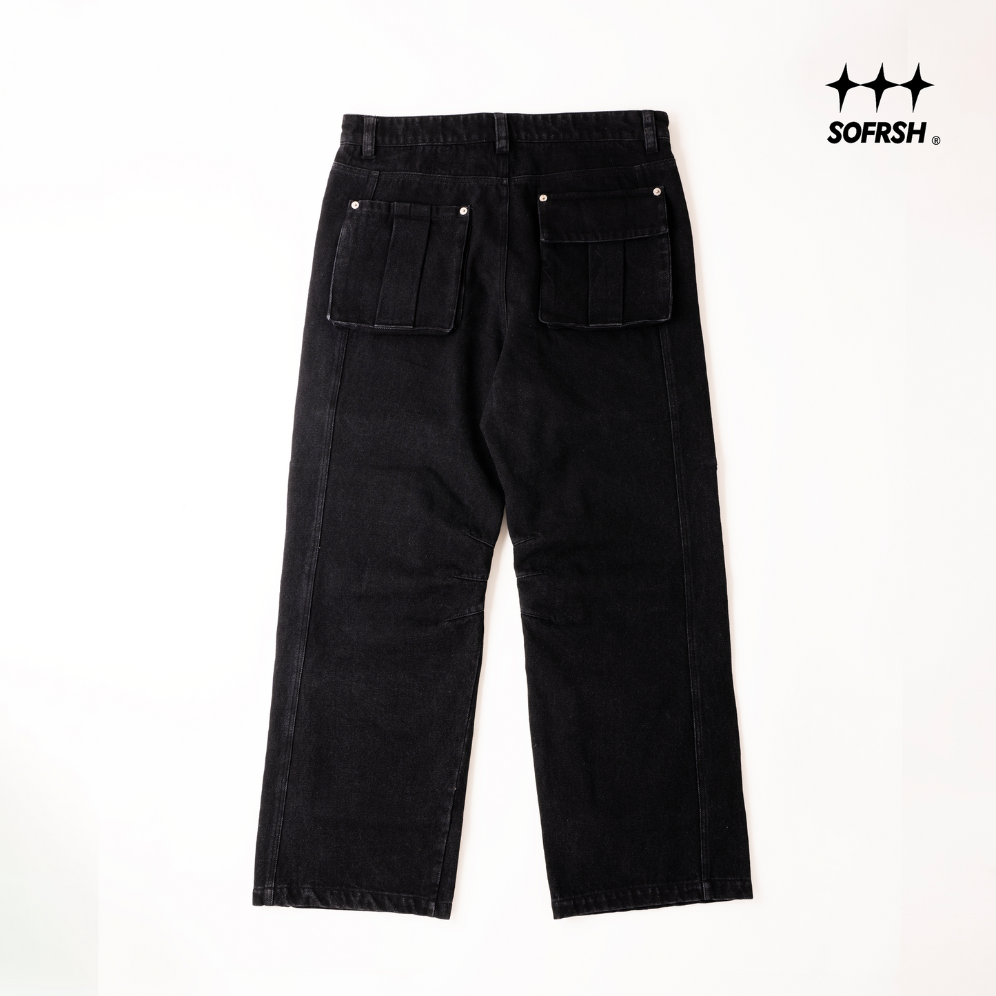 SOFRSH Denim Cargo Pant - Black