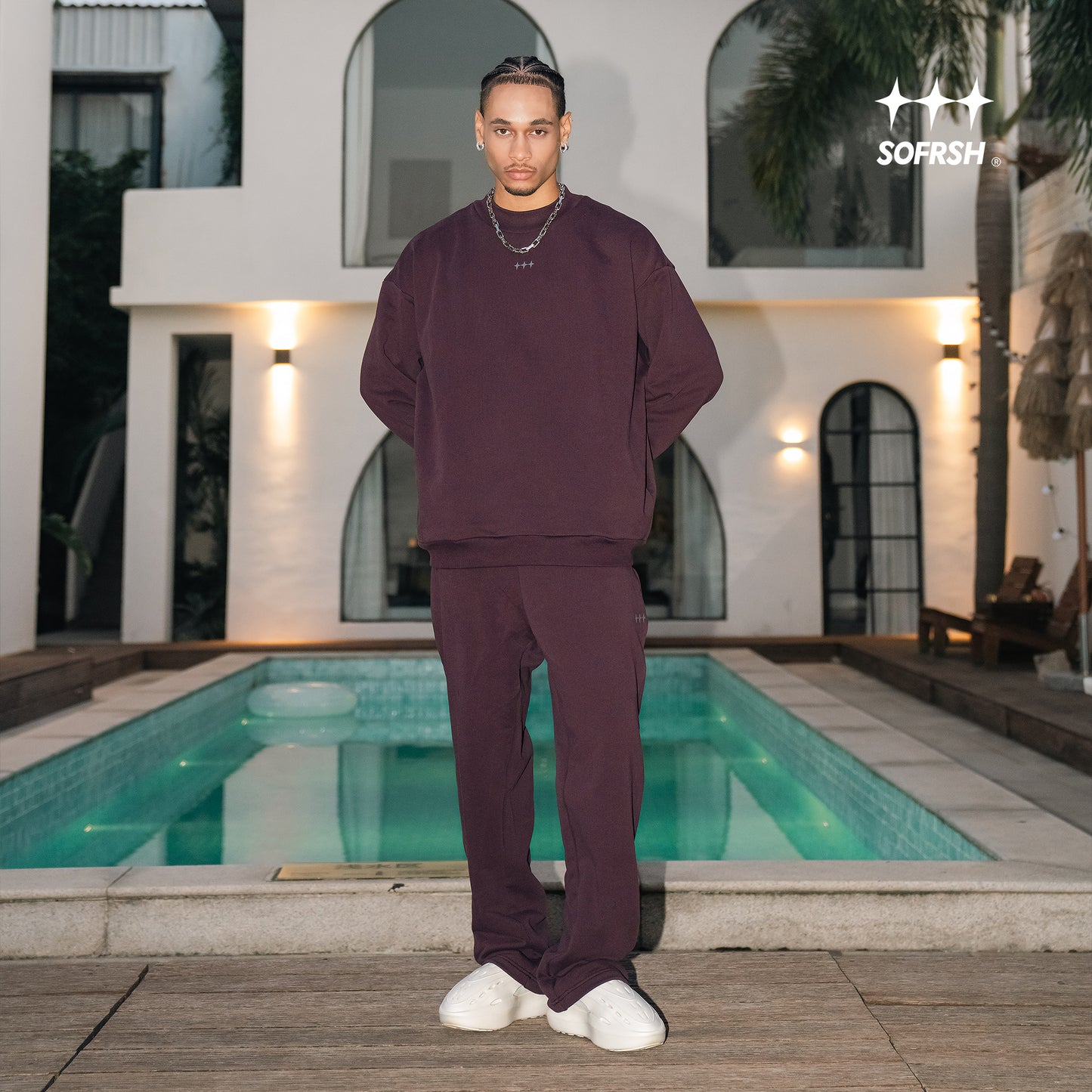 SOFRSH ICON Crewneck - Wine