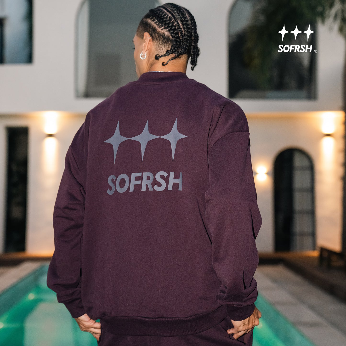 SOFRSH ICON Crewneck - Wine