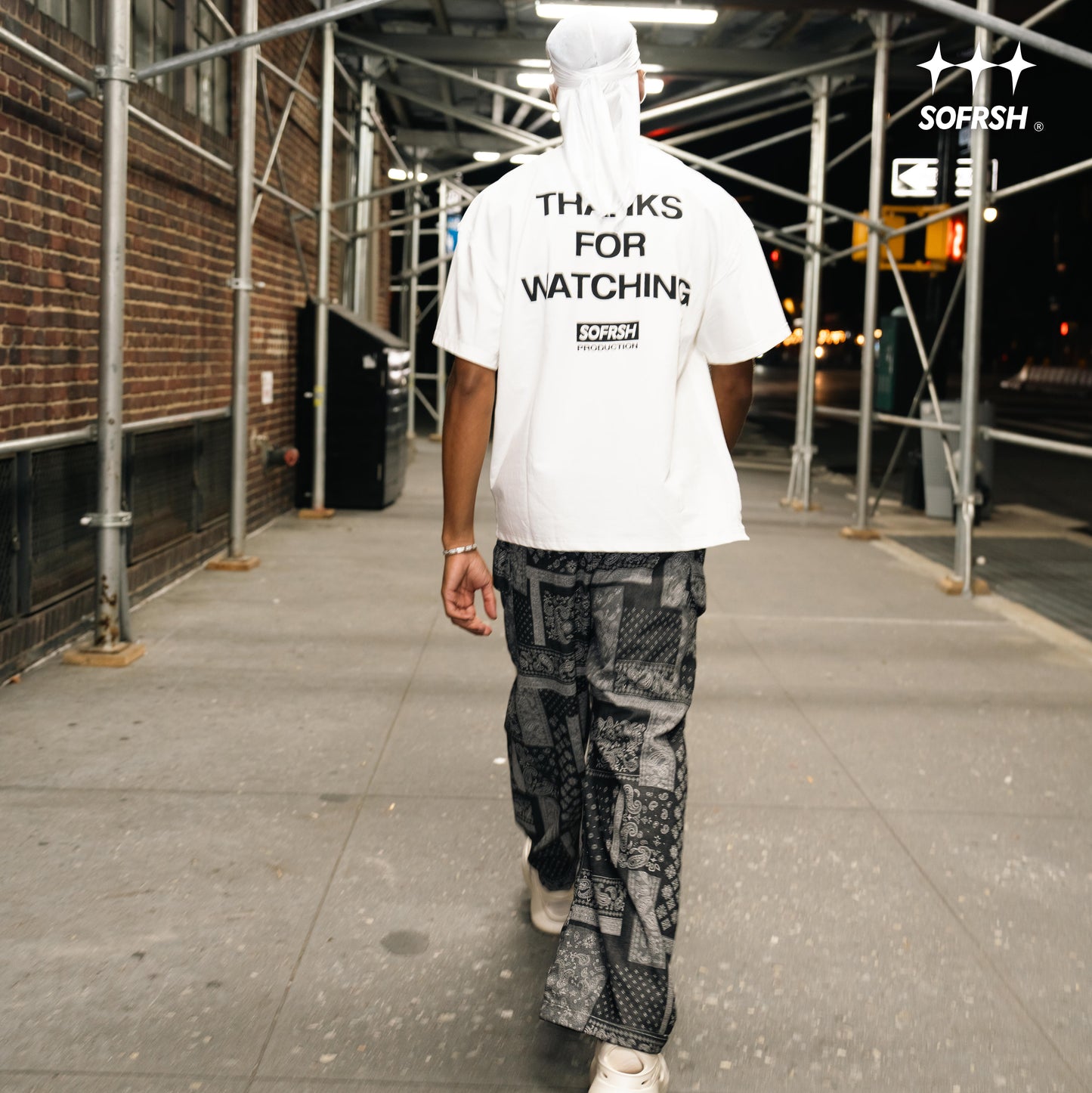 SOFRSH Bandana Print Sweatpant - Black