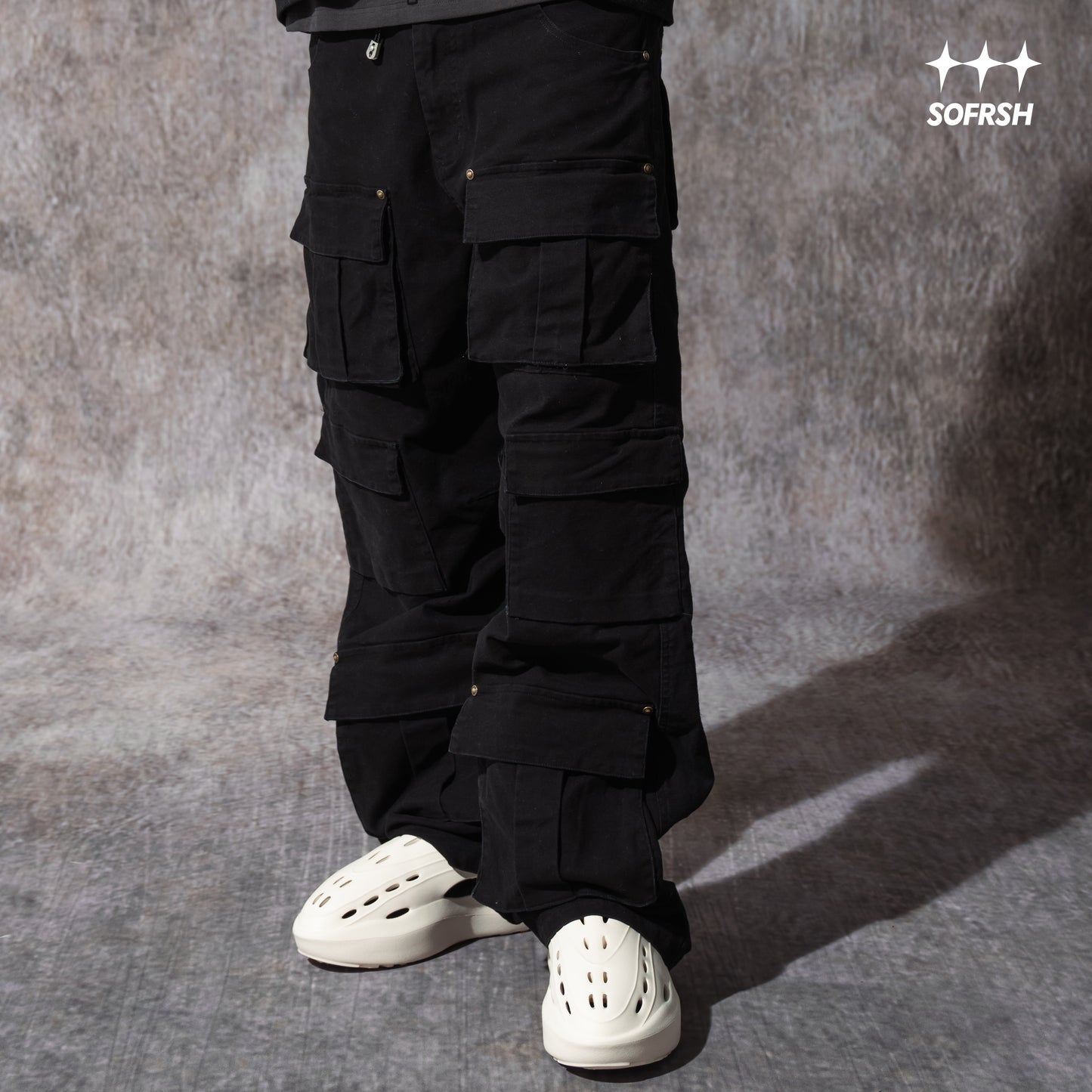 SOFRSH Denim Cargo Pant - Black