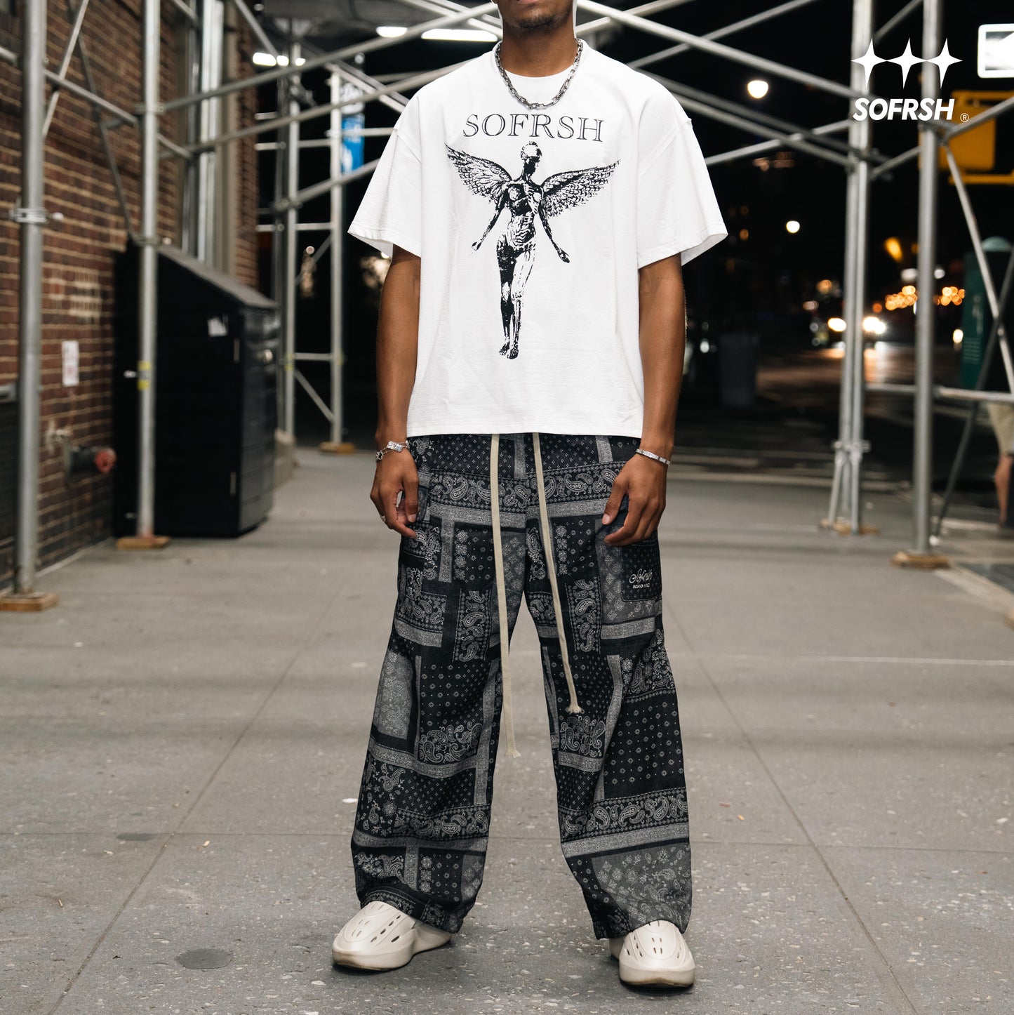 SOFRSH Bandana Print Sweatpant - Black