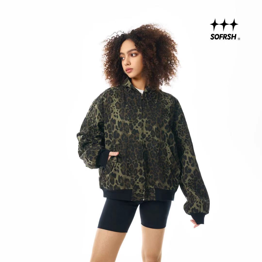 SOFRSH Zip-Up Hoodie - Leopard