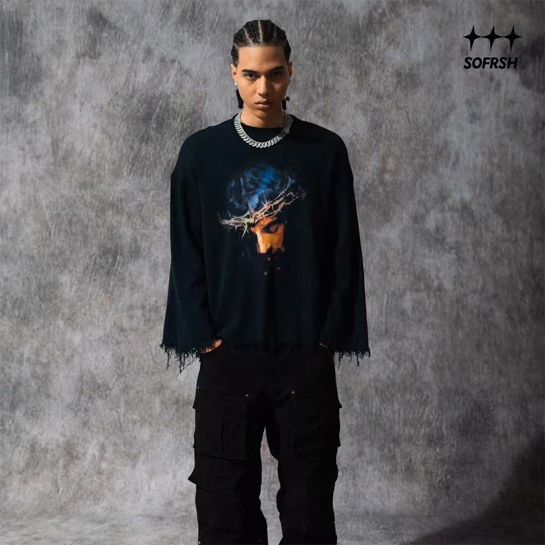 SOFRSH Waffle Pullover - Dark Blue