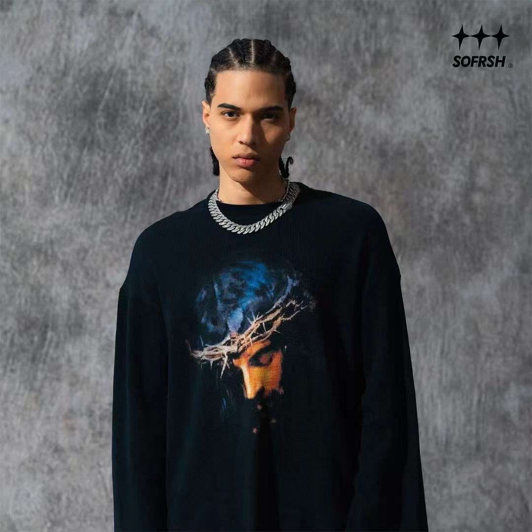 SOFRSH Waffle Pullover - Dark Blue