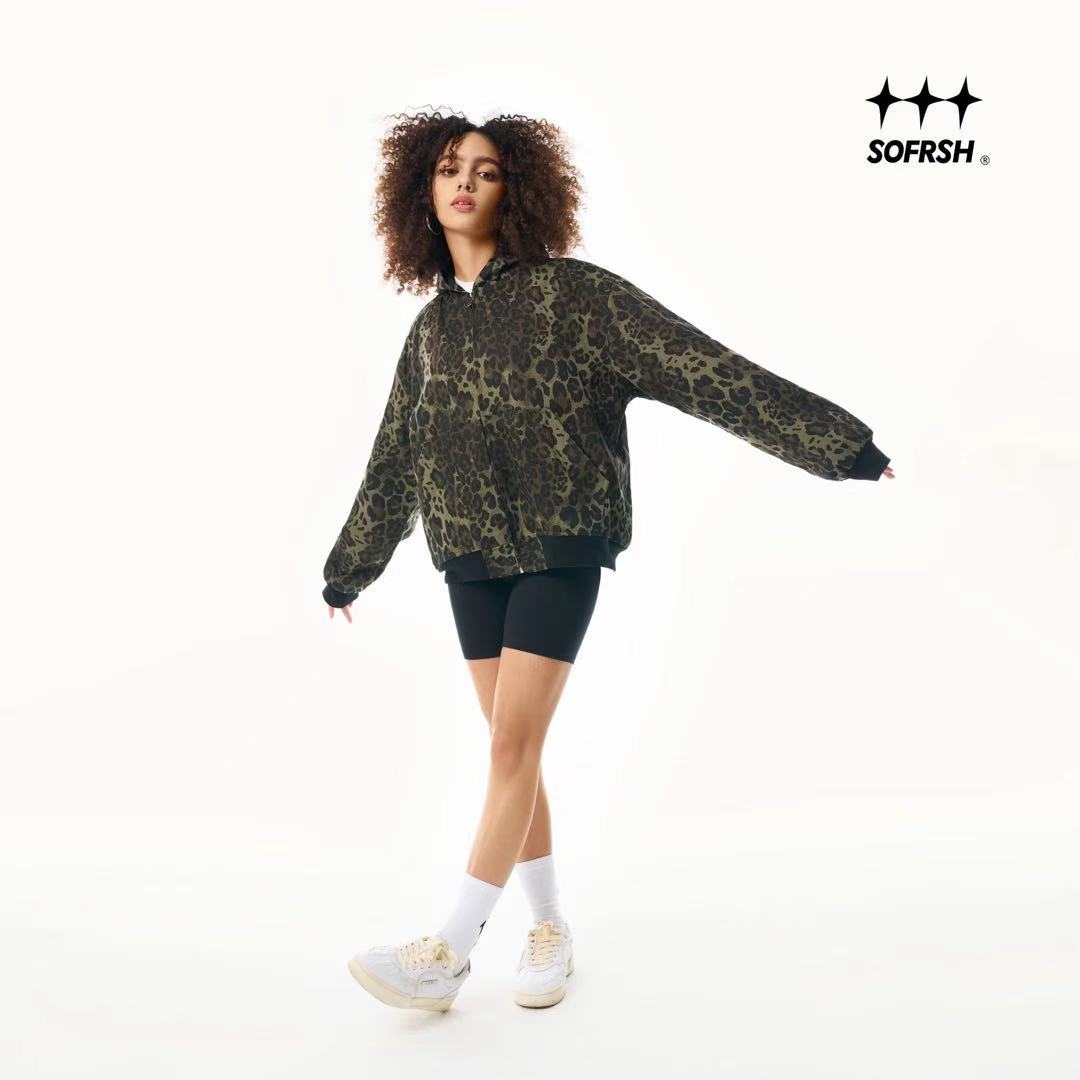 SOFRSH Zip-Up Hoodie - Leopard