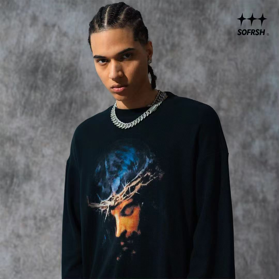 SOFRSH Waffle Pullover - Dark Blue
