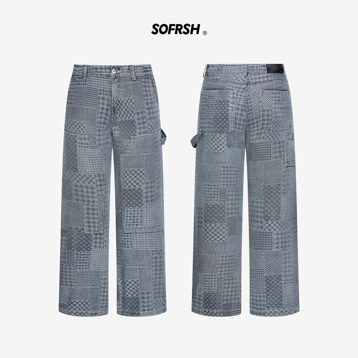 SOFRSH PANELED CARGO JEANS