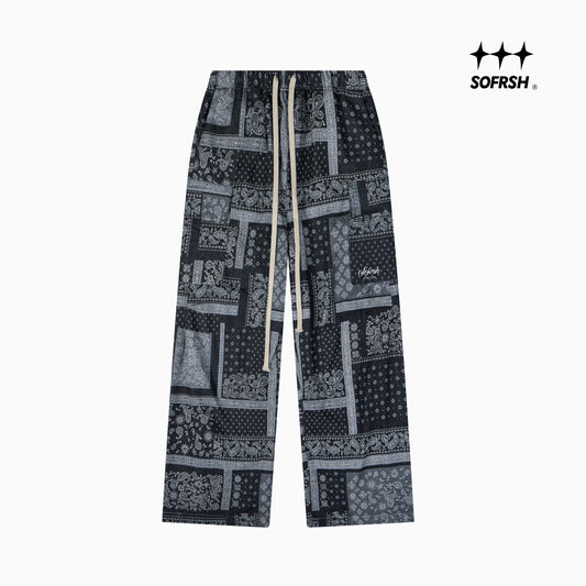 SOFRSH Bandana Print Sweatpant - Black