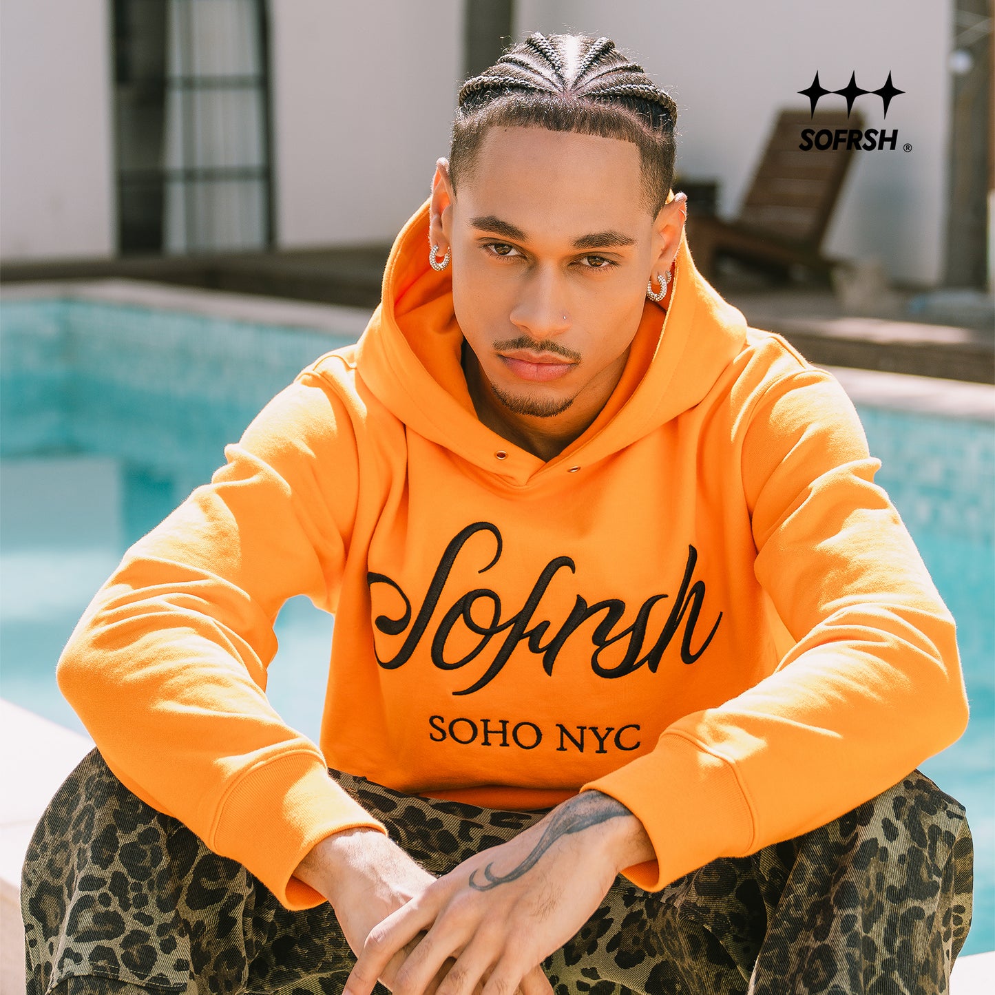 SOFRSH SOHO NYC Hoodie - Orange